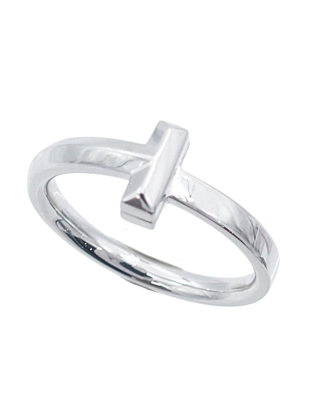 Tiffany & Co T One Narrow White Gold 18k Ring